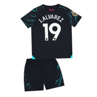 Manchester City Julian Alvarez #19 Tredje trøje Børn 2023-24 Kortærmet (+ Korte bukser)